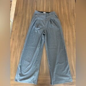 H&M  Wide-Leg Grey Trousers Size 6